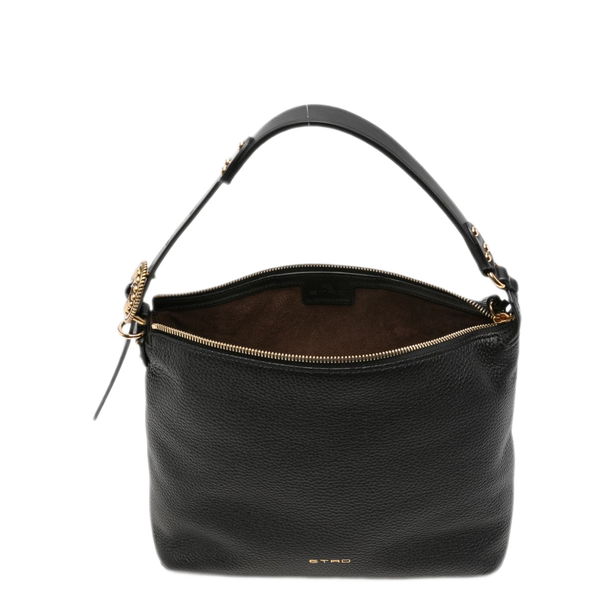 Black Leather Hobo Bag
