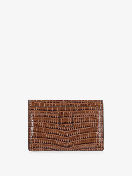 Tom Ford Leather Card Holder - Caramel