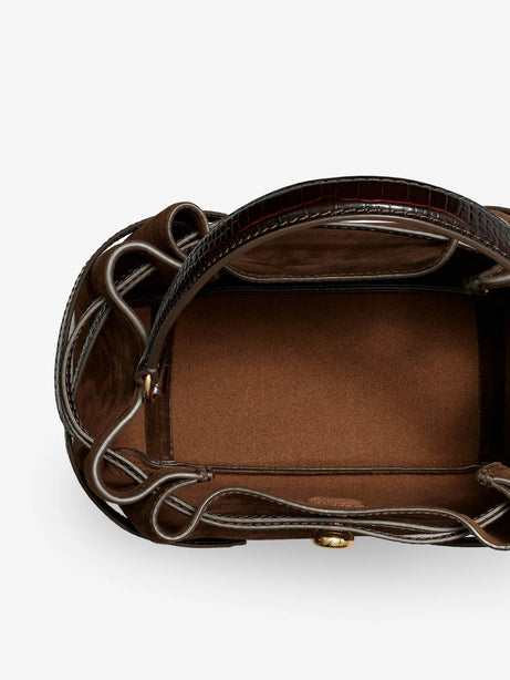 Tory Burch Romy suede bucket bag - Darkcocoa