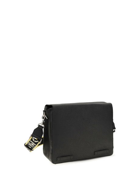 Fendi Flow Mess medium Roman leather Crossbody Bag - Black