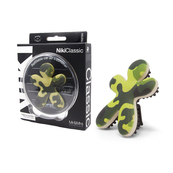 Mr & Mrs Fragrance Car Niki Camouflage Green - Pine & Eucalyptus