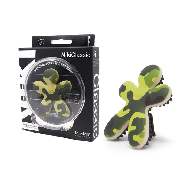 Mr & Mrs Fragrance Car Niki Camouflage Green - Pine & Eucalyptus