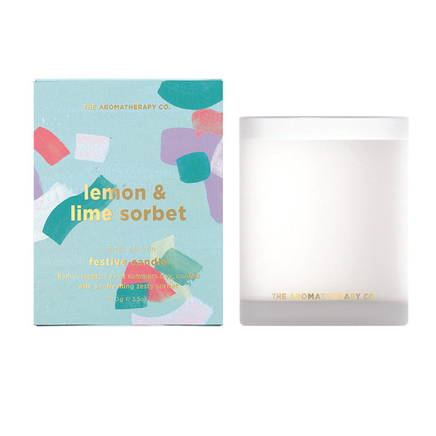 TAC Festive Favours Votive Soy Candle - Lemon and Lime Sorbet (100g)