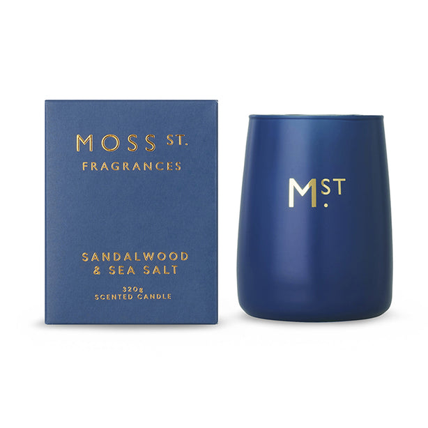 Moss St 320g Soy Candle - Sandawood & Sea Salt