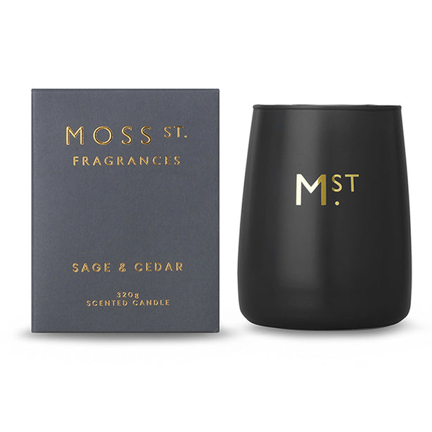 Moss St 320g Soy Candle - Sage & Cedar