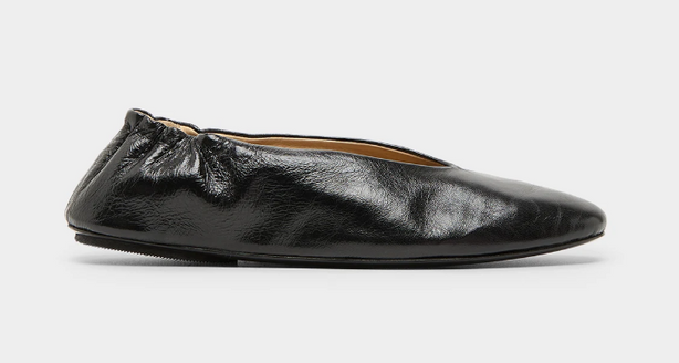 Strascico Ballerina Goat Leather Nero