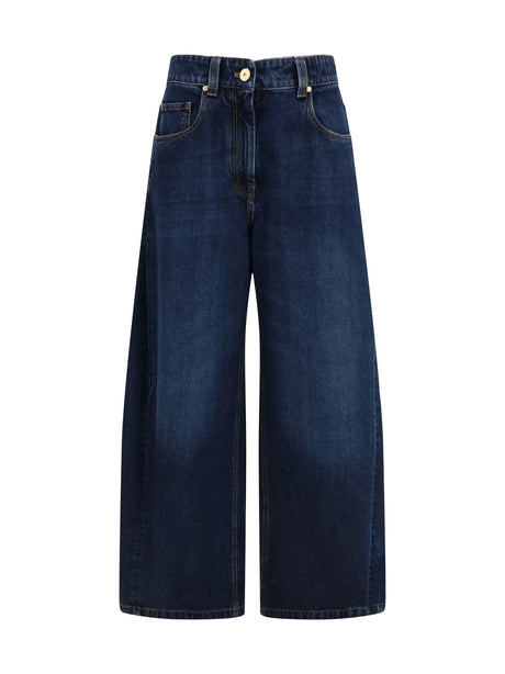 Brunello Cucinelli Barrel-leg Jeans - Essential Dark Blue Denim