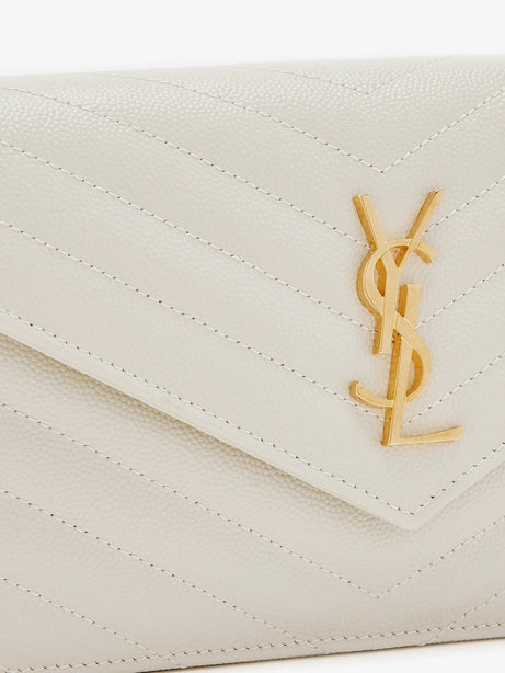 Saint Laurent Envelope leather crossbody bag - Cremasoft