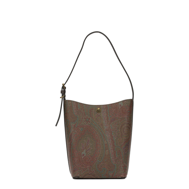 Essential Arnica Medium Paisley Jacquard Cotton Hobo Bag - Brown
