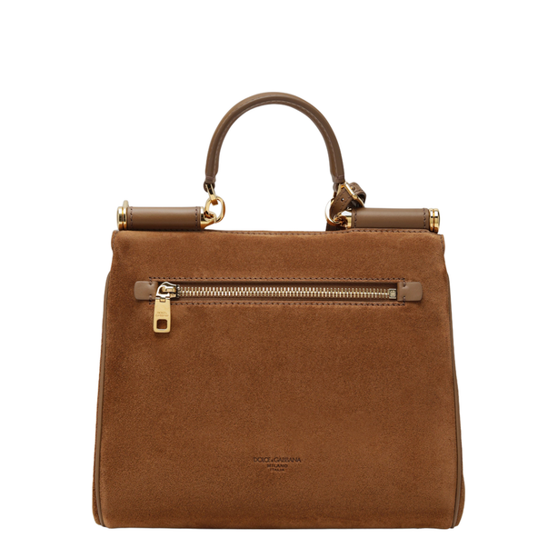 My Sicily Small Suede Leather Bag - Brown
