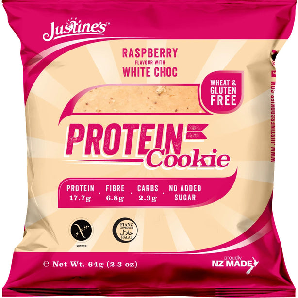JUSTINES Protein Cookie - Raspberry White Chocolate