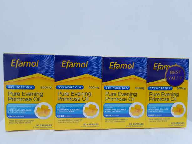 EFAMOL Evening Primrose Oil 500mg 90s (Pack of 4) [Expiry Date: 06/22]