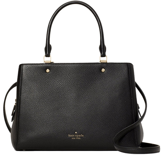 Kate Spade Leila Medium Triple Compartment Satchel Bag - Black WKR00335