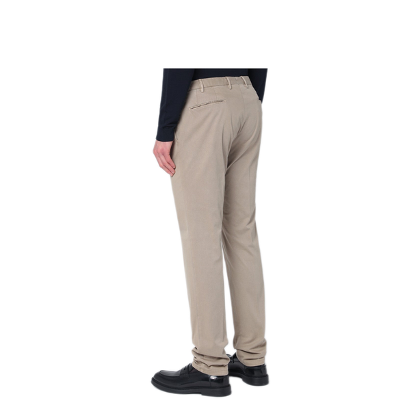 Beige Trousers In Cotton