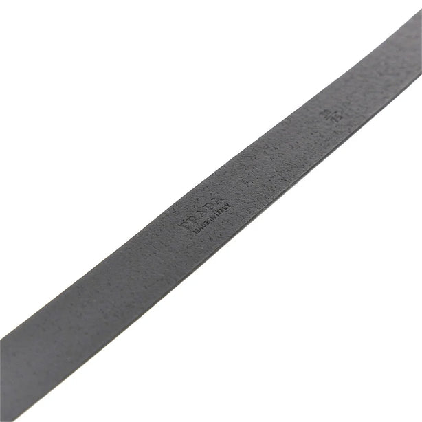 PRADA Leather belt with logo buckle
