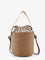 Chloe' Woody Raffia Bucket Bag - White
