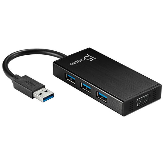 J5Create USB 3.0 VGA Adapter+3-Port USB 3.0 Hub