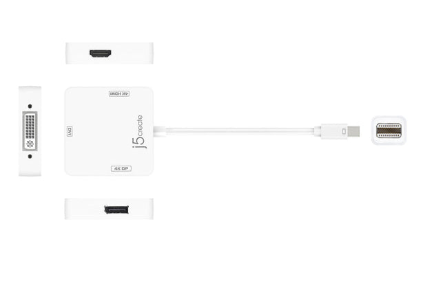 J5Create Mini DisplayPort To 4K DisplyPort / 4K HDMI / DVI Adapter