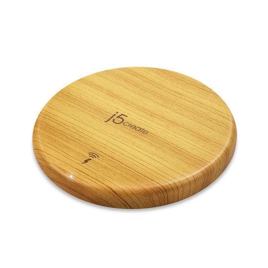 J5Create 10W Wireless Fast Charger Wood