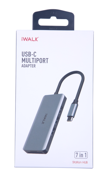 iWALK 7-in-1 Type C Hub - 3*USB/HDMI/SDC/MSDC/Type C (100w)