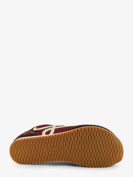 Loewe Ballet Runner 2.0 nylon and suede sneakers with side logo - Copper Redvanillaaubergine
