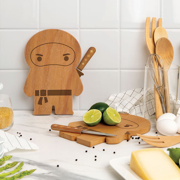 Ototo Ninja Board - Wooden Cutting Board And Knife Set