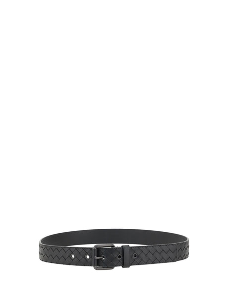 Bottega Veneta Intrecciato Belt - Black