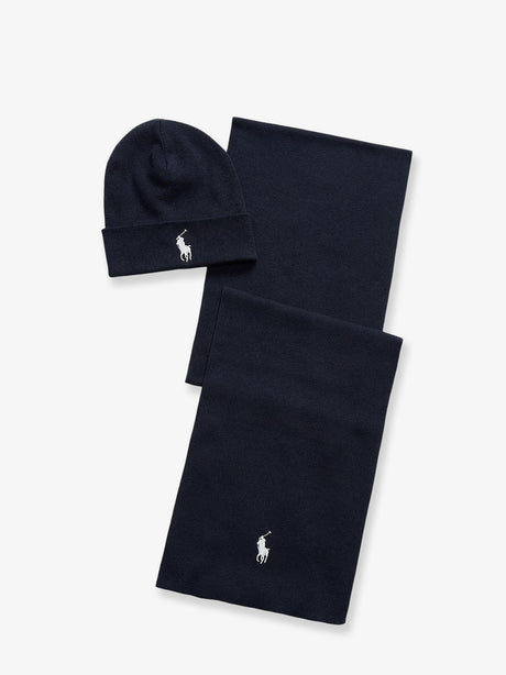 Polo Ralph Lauren Cotton hat and scarf set - Navy Heather