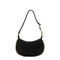Moon Pocket Small Calf Suede Shoulder Bag - Black