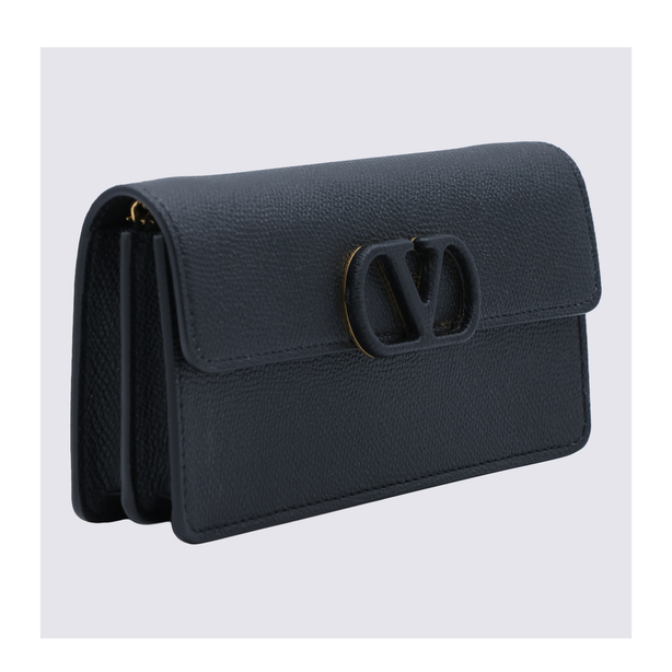 VLogo Signature Calfskin Wallet - Black