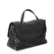 Postina Medium Grained Leather Shopping Bag - Black