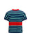 Versace Striped cotton T-shirt - Ink + Grass Green + White
