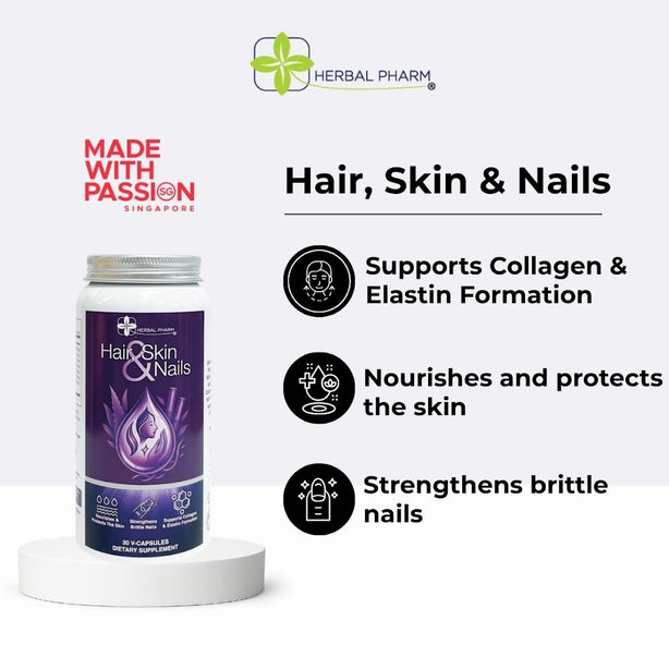Herbal Pharm Hair Skin & Nails 30 V-Capsules