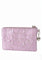 Coach Corner Zip Wristlet In Signature Leather With Heart Charm - Violet
