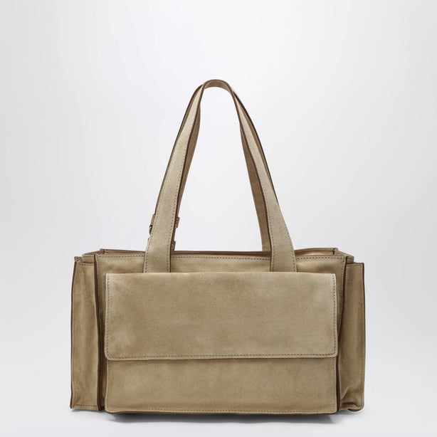 Ecru Suede Utilitaire Satchel