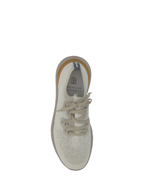 Brunello Cucinelli Cotton Sneakers - Panama+Latte+Calcare+Alpaca/Panama/Ambra