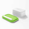 ButterDish + Knife - White/Green