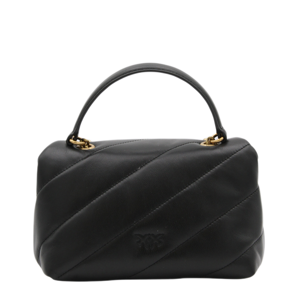 Mini Calf Leather Crossbody - Black