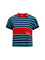 Versace Striped cotton T-shirt - Ink + Grass Green + White