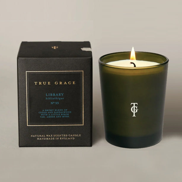 True Grace Manor Classic Candle - Library, 190g (Free Candle Refill - worth $55)
