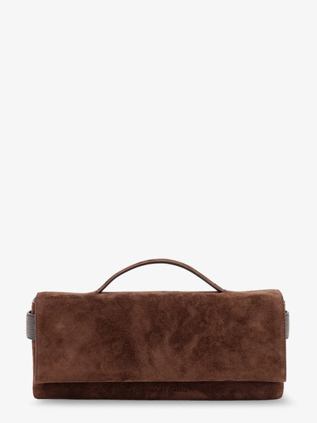 Brunello Cucinelli Essence suede handbag - Espresso