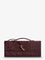 Bottega Veneta Andiamo Suede Clutch with Intrecciato pattern - Deep Mahogany-M B