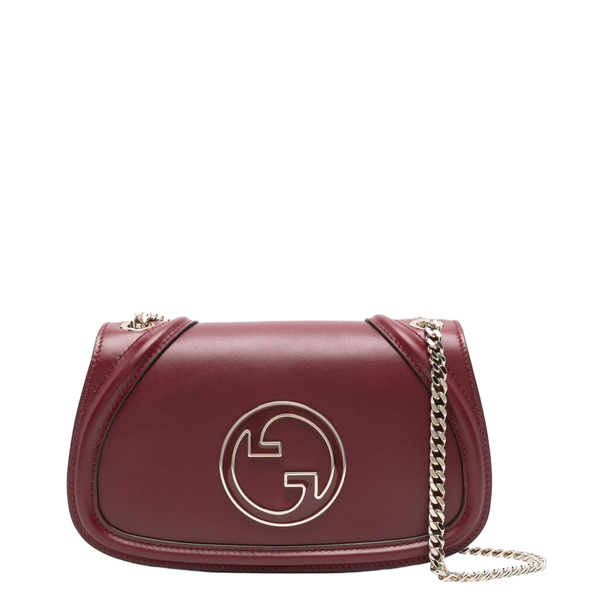 Blondie Medium Leather Shoulder Bag - Rosso Ancora Red