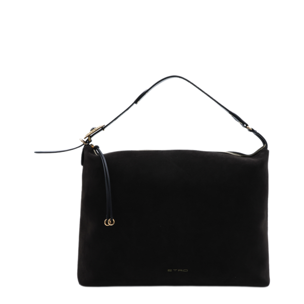 Maxi Suede Pony Bag - Dark Brown