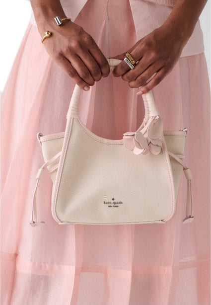 Kate Spade Stash Canvas Floral Mini Carryall Bag - Pearl Pink