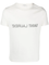 Saint Laurent White T-Shirt with Black Logo Pattern