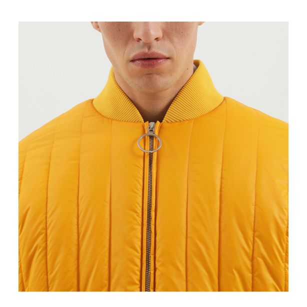 Yellow Quilted Down Jacket