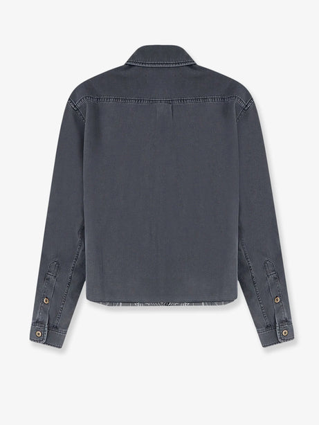Miu Miu Grey Light Denim Shirt - Nero