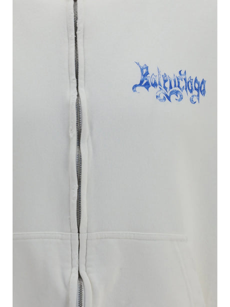 Balenciaga Sketchy zip Hoodie - Full White
