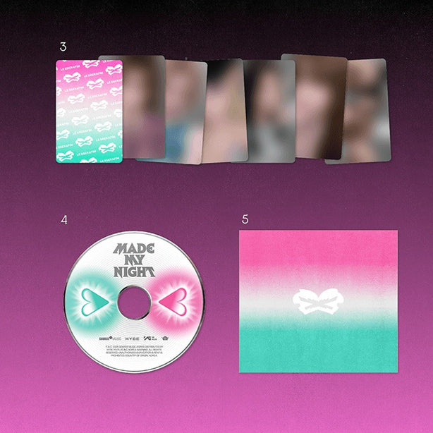 LE SSERAFIM MADE MY NIGHT Glow Clicker Keychain(International Shipping) - Mint Ver.